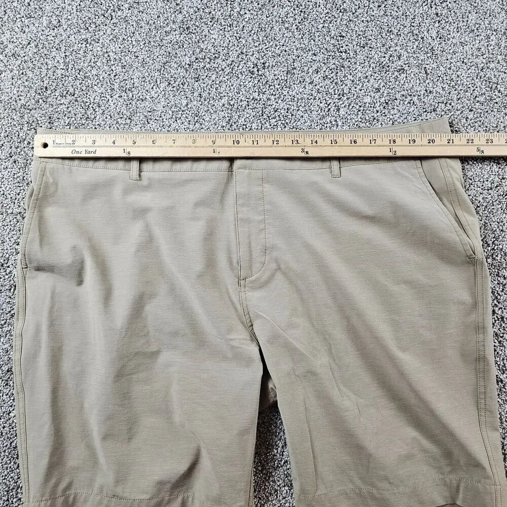 Faherty Shorts Mens 42 Khaki Stretch Performance All Day Chino Hiking Camping